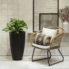 Vaso de Chão Vietnamita Extra Grande em Plástico 67x39cm Preto Absoluto Vasap