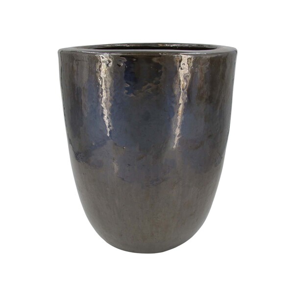 Vaso de Chão Vietnamita Grande em Cerâmica 50x35cm Chumbo Clássico Ts Brasil