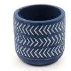 Vaso De Cimento Azul - 11 X 11 X 9 Cm