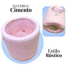 Vaso De Cimento Vintage Passáro Rosa - Estilo Barro
