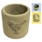 Vaso De Cimento Vintage Passáro Verde - Estilo Barro