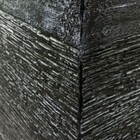 Vaso De Composto Mineral Grafite Quadrado 22x24cm