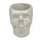 Vaso De Concreto Artesanal Decorativo Caveira 9,5cm Cinza