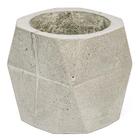 Vaso De Concreto Artesanal Decorativo Geometric 9,7cm Cinza