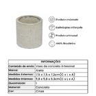 Vaso De Concreto Artesanal Decorativo Redondo 7,2cm Cinza