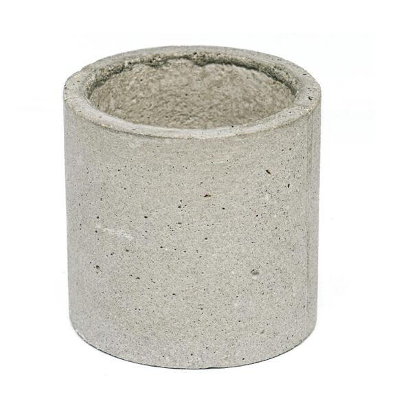 Vaso De Concreto Artesanal Decorativo Redondo 7,2cm Cinza