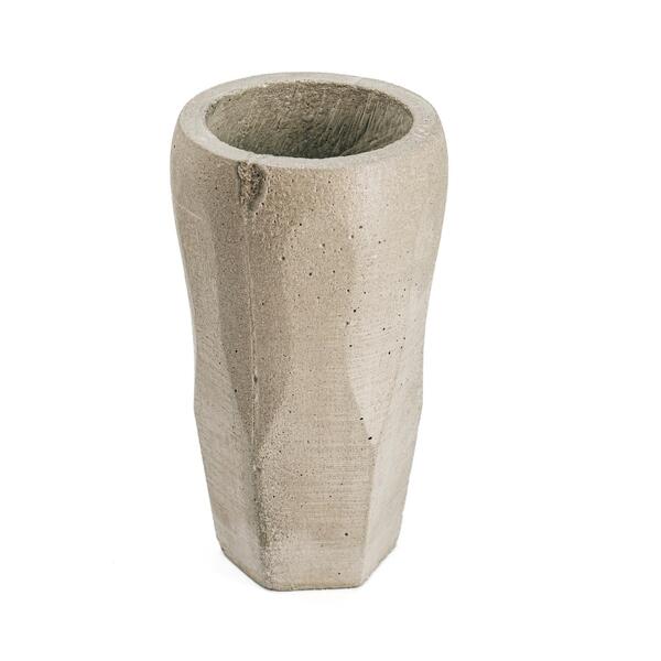 Vaso De Concreto Decorativo Bowling 19,8cm Cinza Linha Eco