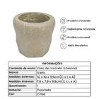 Vaso De Concreto Decorativo Bowling 9,5cm Cinza Linha Eco