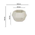 Vaso De Concreto Decorativo Diamante 9,5cm Cinza Linha Eco