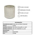Vaso De Concreto Decorativo Redondo 9,7cm Cinza Linha Eco