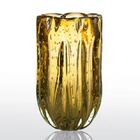 Vaso De Decoração Grande Em Murano Ambar Jelly Cadoro