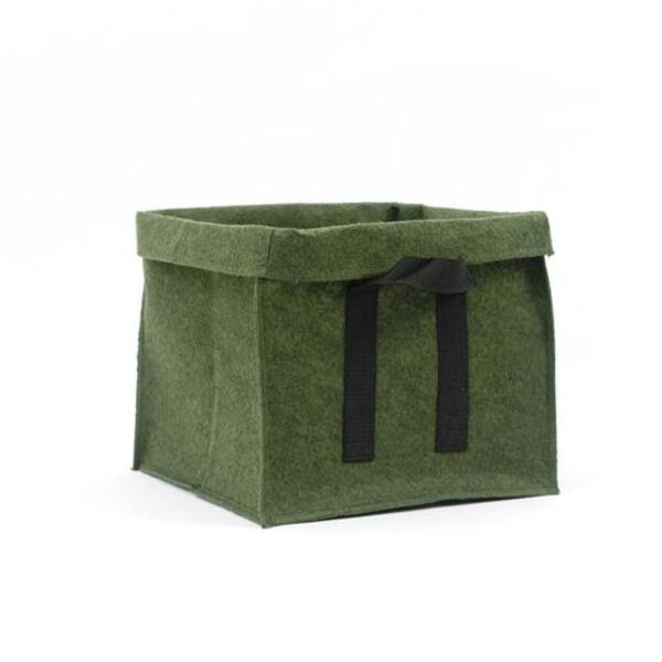 Vaso De Feltro Smartpot Retangular Grande - Verde Musgo