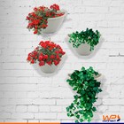 Vaso De Flor Para Parede Meia Lua Jardim Vertical 4 Peças - B