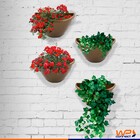 Vaso De Flor Para Parede Meia Lua Jardim Vertical 4 Peças - M
