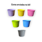 Vaso De Flores Coloridos Plástico 10un Vasinho Suculenta/cact