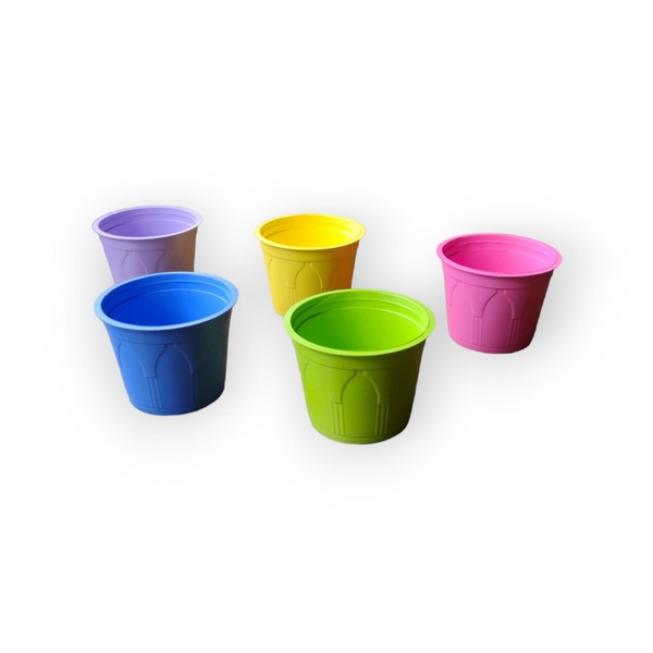 Vaso De Flores Coloridos Plástico 10un Vasinho Suculenta/cact
