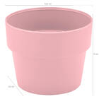 Vaso De Flores Redondo Pequeno Vaso Colorido 12,5x10cm Rosa