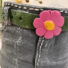 Vaso De Jardim Valence Em Resina Saia Jeans 20x15x23cm