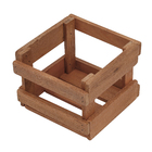 Vaso de Madeira Vazado Marrom 18x18cm Massol