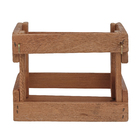 Vaso de Madeira Vazado Marrom 18x18cm Massol