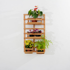 Vaso de Madeira Vazado Marrom 18x18cm Massol