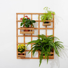 Vaso de Madeira Vazado Marrom 18x18cm Massol