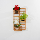 Vaso de Madeira Vazado Marrom 18x18cm Massol