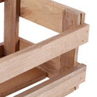 Vaso de Madeira Vazado Marrom 18x32cm Massol