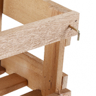 Vaso de Madeira Vazado Marrom 18x32cm Massol