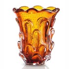 Vaso De Murano São Marcos - Cristal Âmbar 21cm