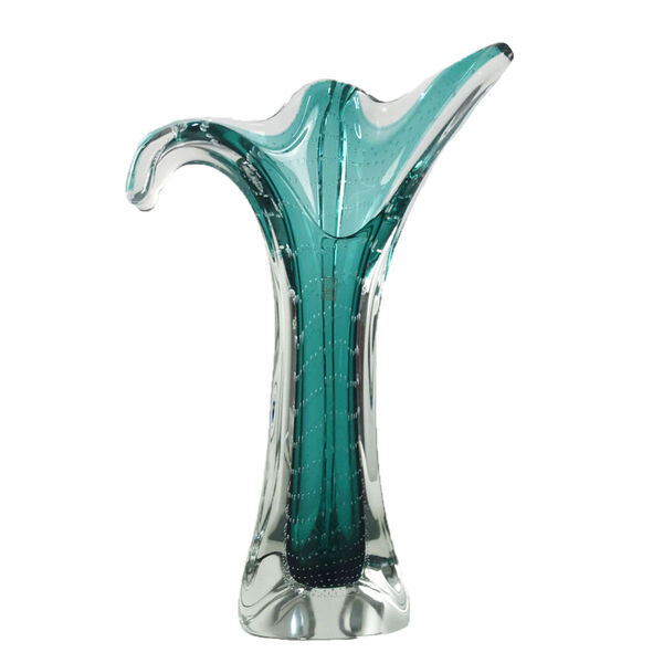 Vaso De Murano São Marcos - Cristal Esmeralda