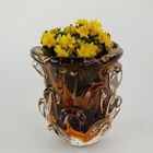 Vaso De Murano São Marcos - Vaso Marrom Para Flores 17cm