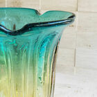 Vaso De Murano - Verde Esmeralda Com Âmbar
