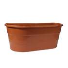 Vaso De Parede Duplo (39x16x17) Cor Cerâmica Riqueplás