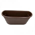 Vaso De Parede Duplo (39x16x17) Cor Tabaco Riqueplás