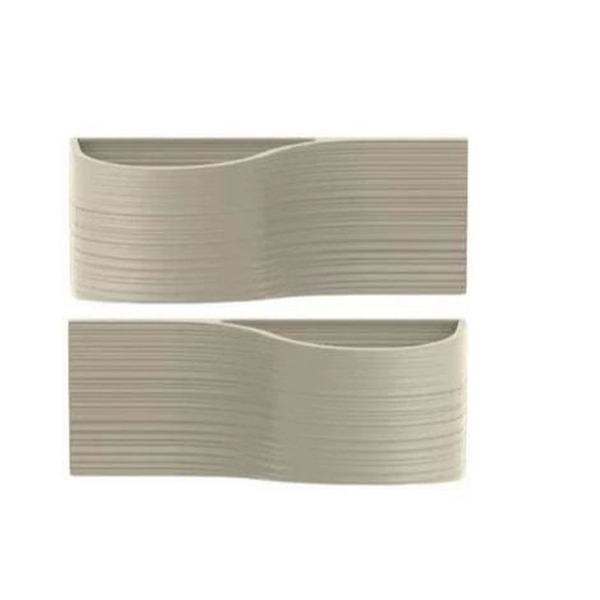 Vaso De Parede Línea Japi 50x20 Cm Cimento (par) - Japi