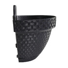Vaso De Parede Meia Lua Rattan 3 Litros Preto