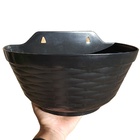 Vaso de Parede para Arranjos e Hortas Jardim Vertical Preto