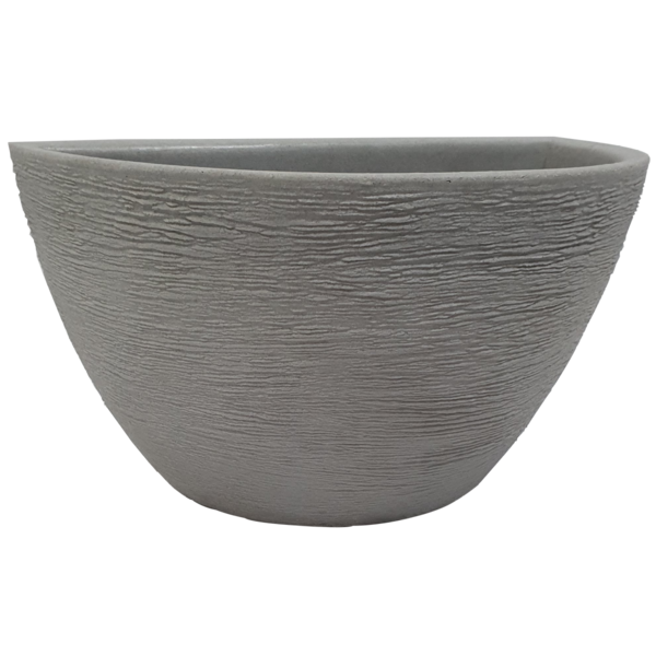 Vaso de Parede Para Plantas em Polietileno 18x33cm Cinza