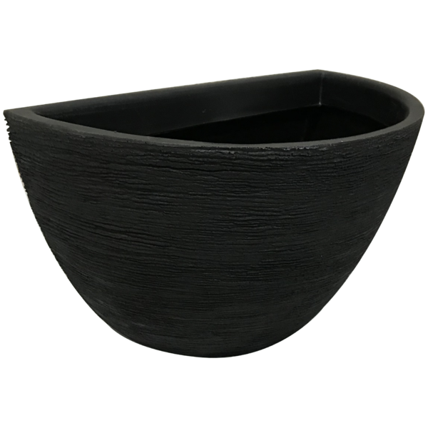 Vaso de Parede Para Plantas em Polietileno 18x33cm Preto