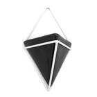 Vaso De Parede Triangular Preto E Branco - Suporte Aramado