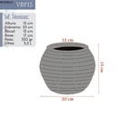 Vaso De Planta 15x20 Cm Decorativo Pequeno Redondo De Polieti