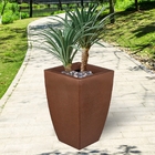 Vaso De Planta Em Polietileno Médio Elegante Sem Furos Na Bas