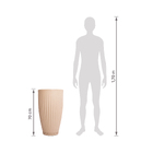 Vaso de Planta Extra Grande de Plástico 70x40cm com Prato Areia Florence Geolia