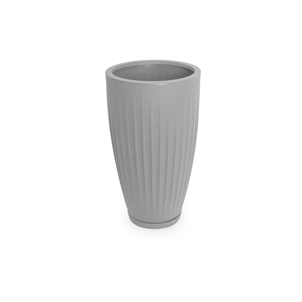 Vaso de Planta Extra Grande de Plástico 70x40cm Cinza Florence Geolia