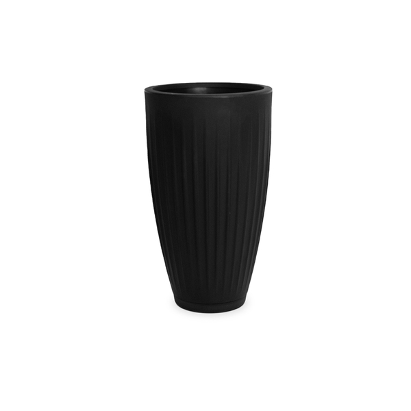 Vaso de Planta Extra Grande de Plástico 70x40cm Preto Florence Geolia