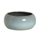 Vaso de Planta Grande Cerâmica 13,5x31cm Cuia 21 Azul Nevoa 7667  Burian