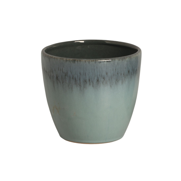 Vaso de Planta Grande Cerâmica 14,9x15,8cm Pote 15 Azul Nevoa 7613  Burian