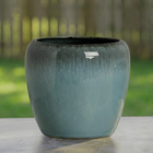 Vaso de Planta Grande Cerâmica 28,5x28,5cm Pote 24 Azul Nevoa 7661  Burian