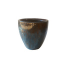 Vaso de Planta Grande Cerâmica Moderno 31x30 Azul Petróleo